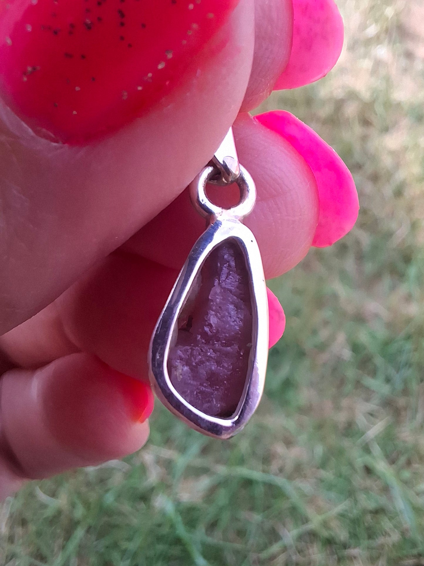Pink Tourmaline Pendant, 925 Silver, Crystal (Ref: PT95)