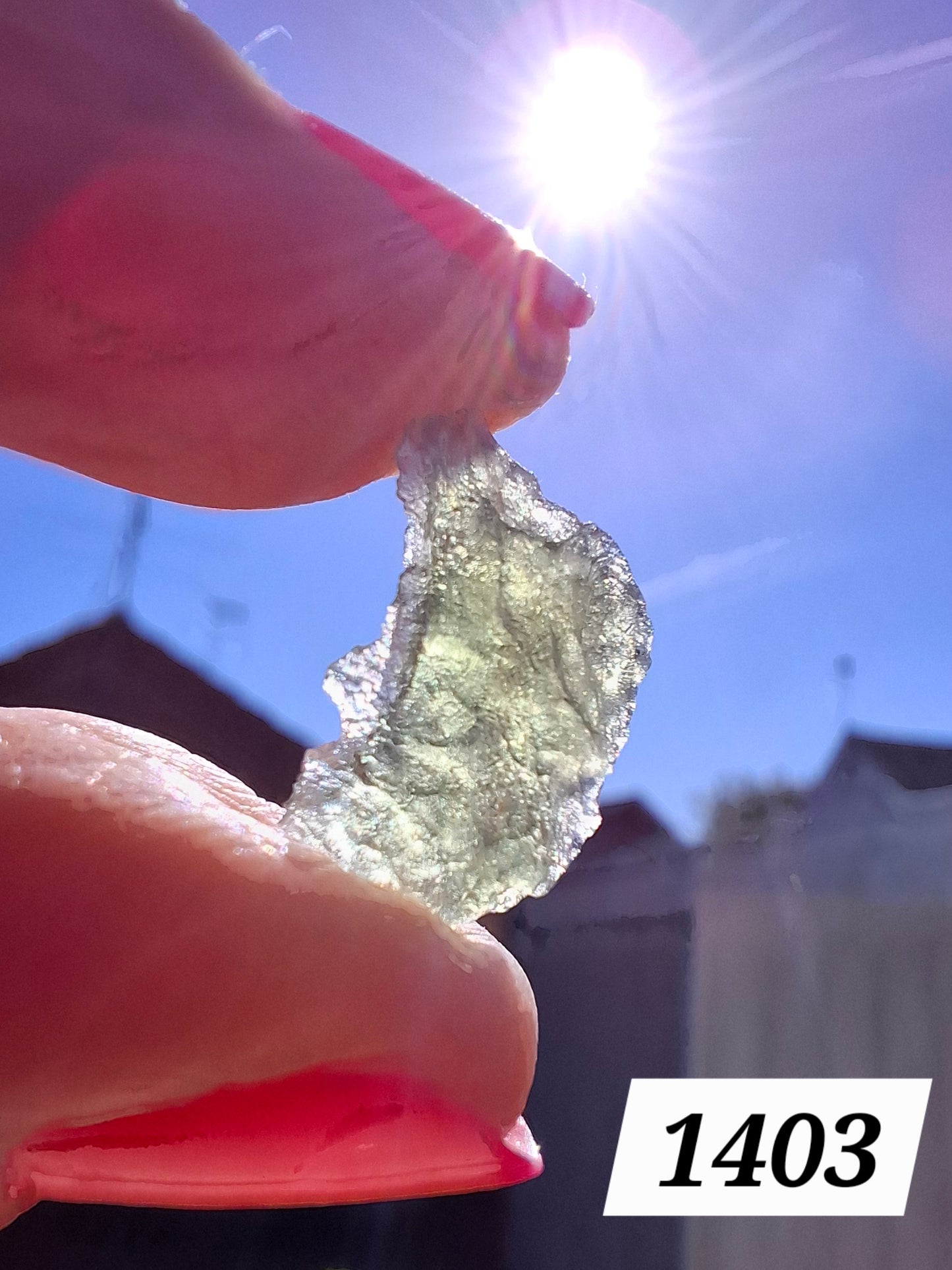 Moldavite Piece, 0.60g, Tektite (Ref: 1403)