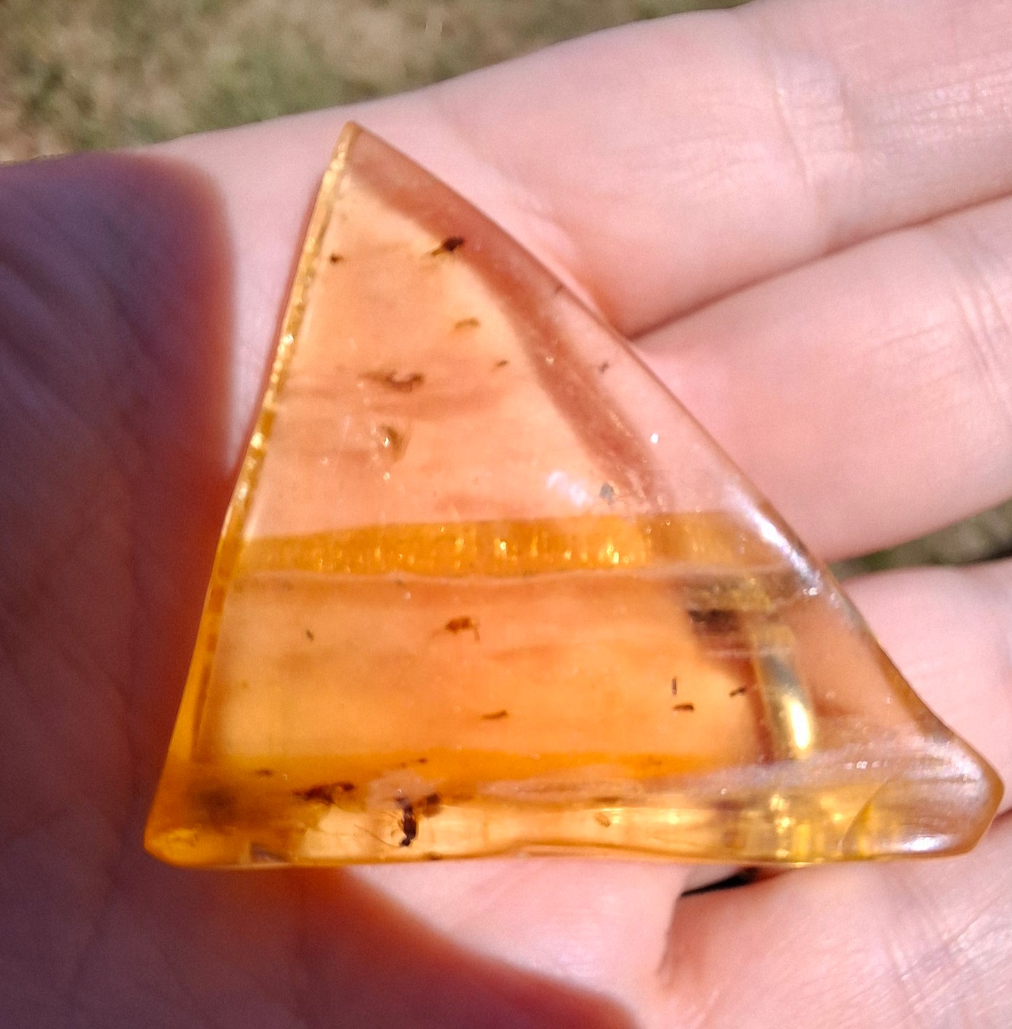 Copal Young Amber with INSECTS inside, 8.39g, Fossil (Ref: CA31)