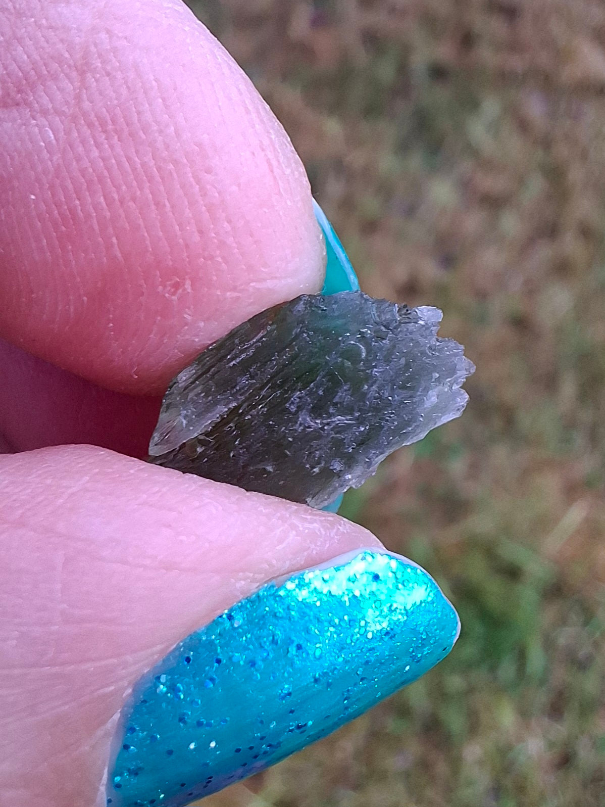 Moldavite Piece, 0.74g, Tektite (Ref: 1417)