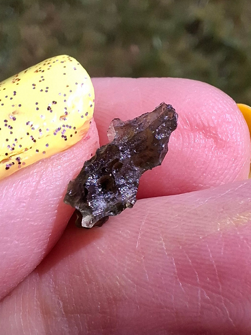 Moldavite small Piece, 0.34g, Tektite (Ref: 1476)
