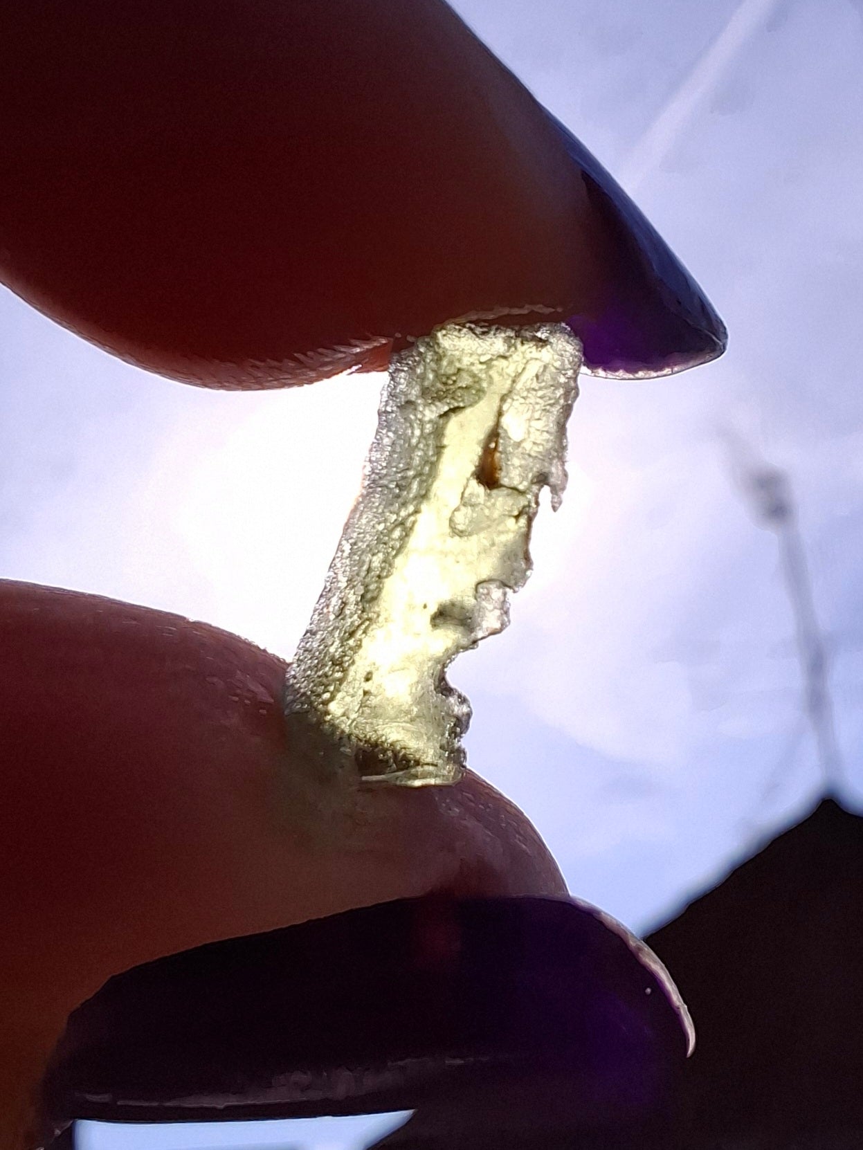 Moldavite Piece, 0.40g, Tektite (Ref: 1487)