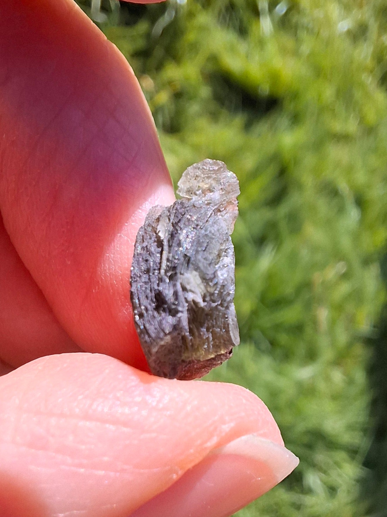 DRILLED Moldavite Piece, 0.92g, Tektite (Ref: D8)