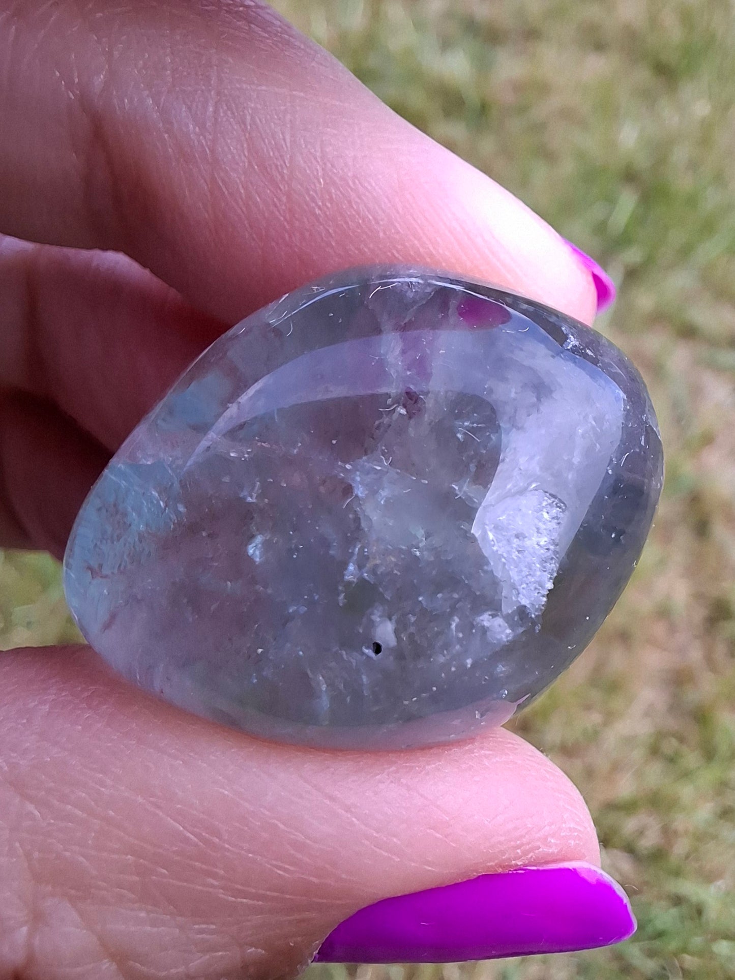 Fluorite, Tumble Stone, Crystal 🌈 (Ref: T49)