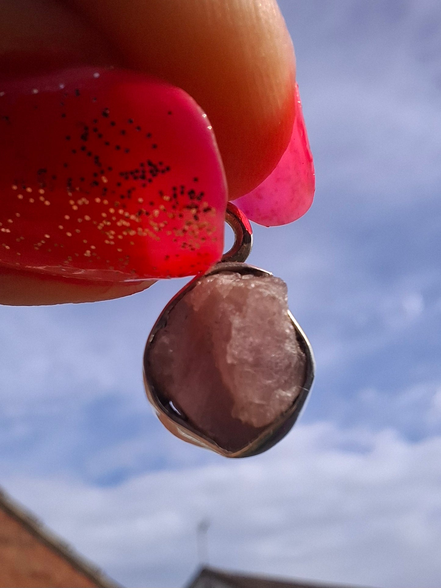Pink Tourmaline Pendant, 925 Silver, Crystal (Ref: PT91)