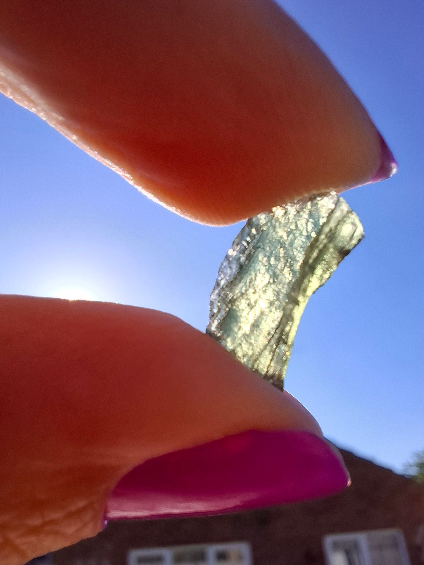 Moldavite Piece, 0.49g, Tektite (Ref: 1452)