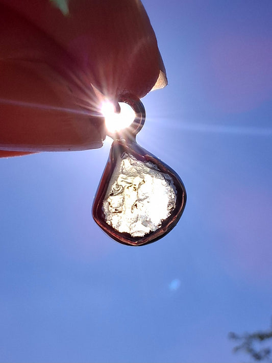 Moldavite Pendant, 925 Silver, Tektite (Ref: P63)