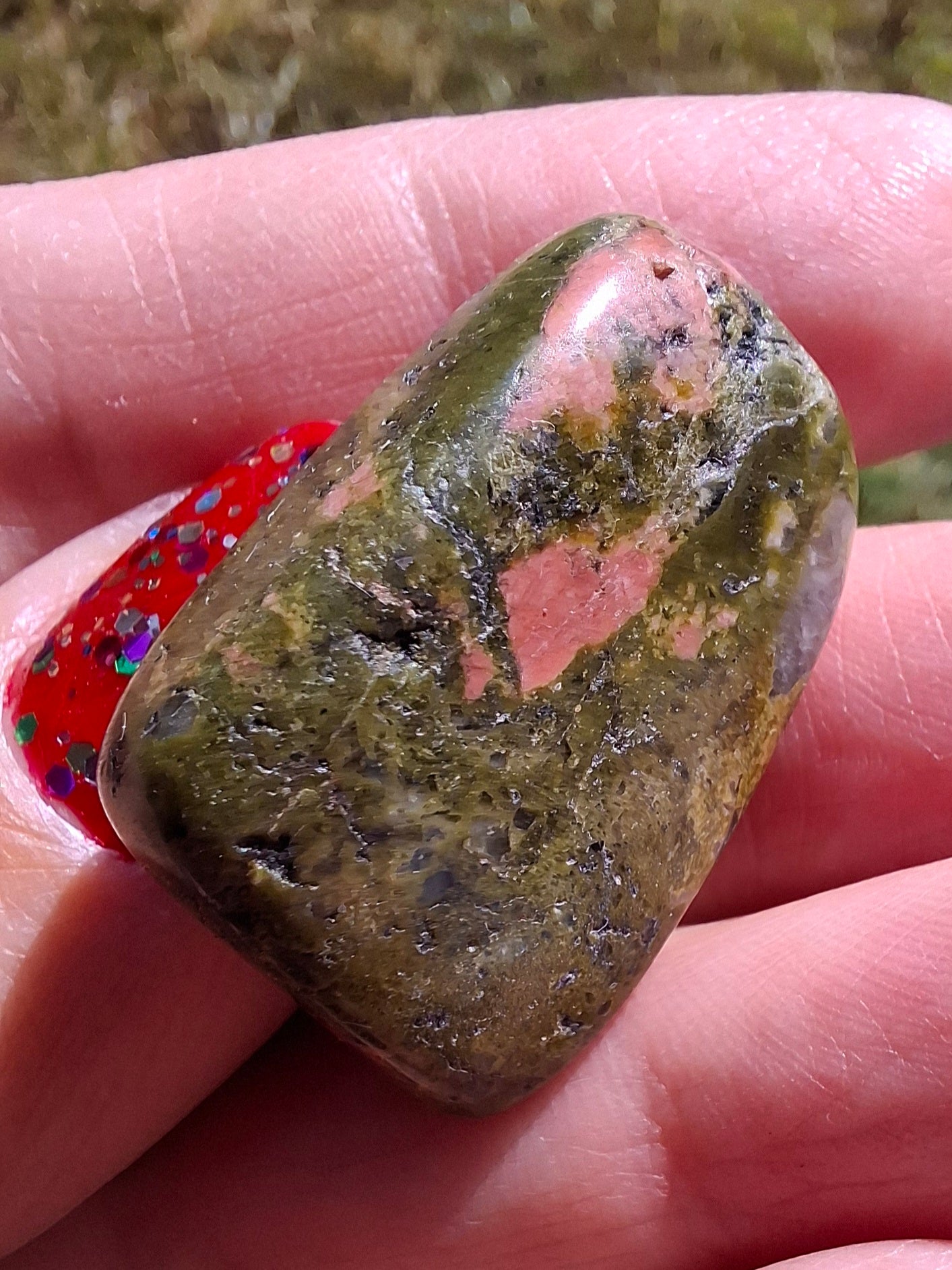 Unakite, Tumble Stone, Crystal (Ref: T184)