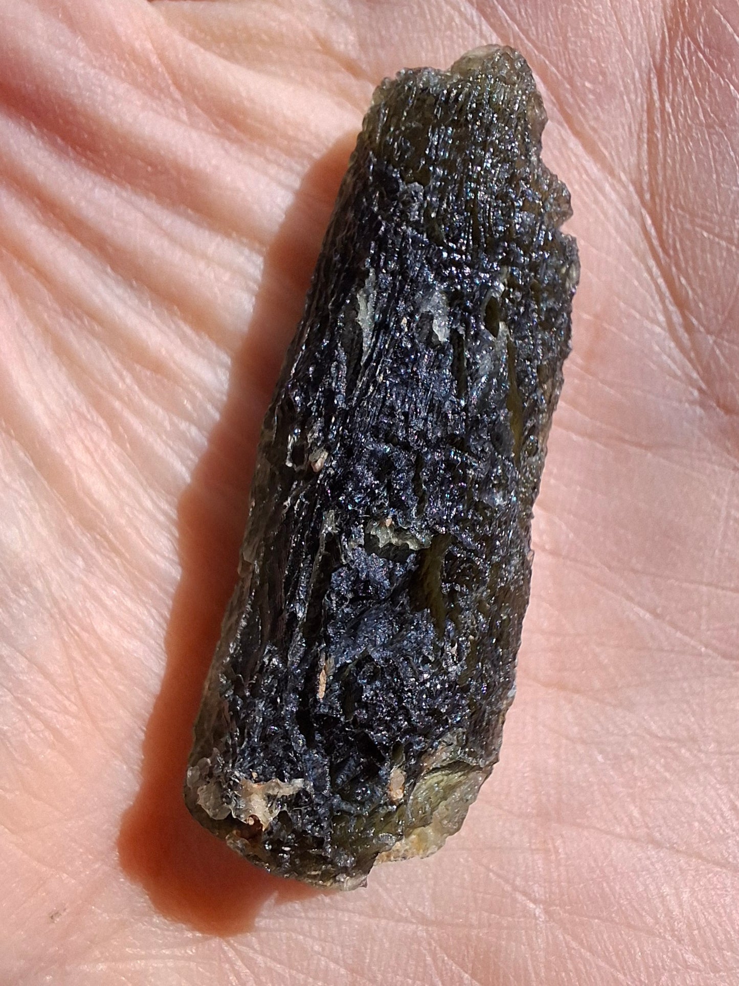 Moldavite Piece, NESMEN, 8.47g, Tektite (Ref: 1372)