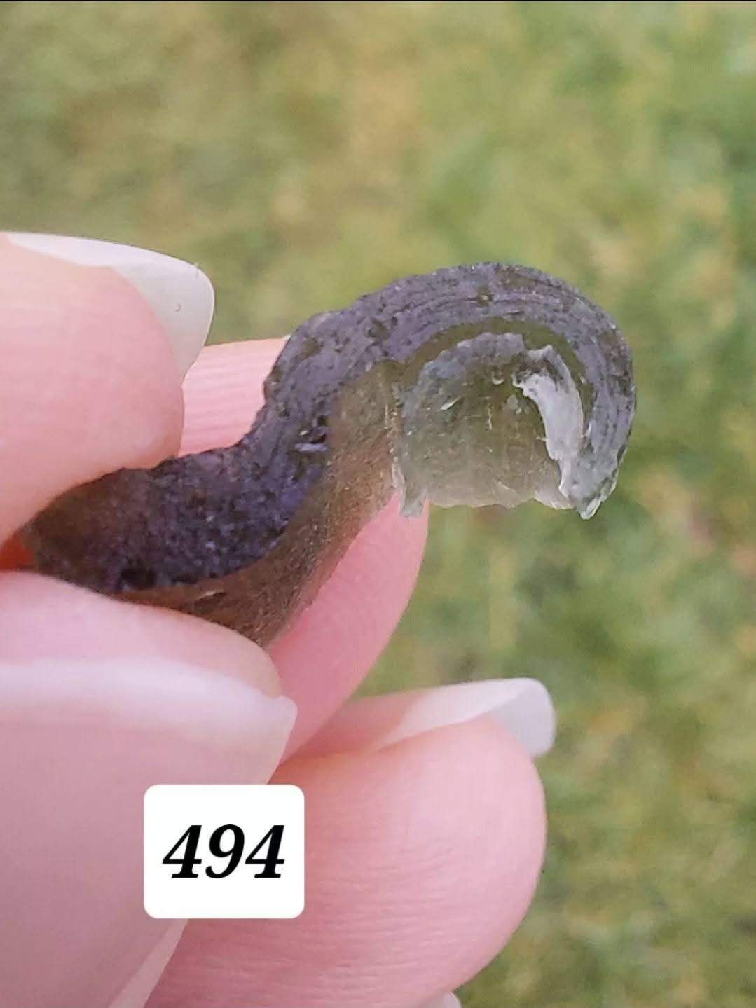 Moldavite Piece, 0.94g, Tektite (Ref: 494)