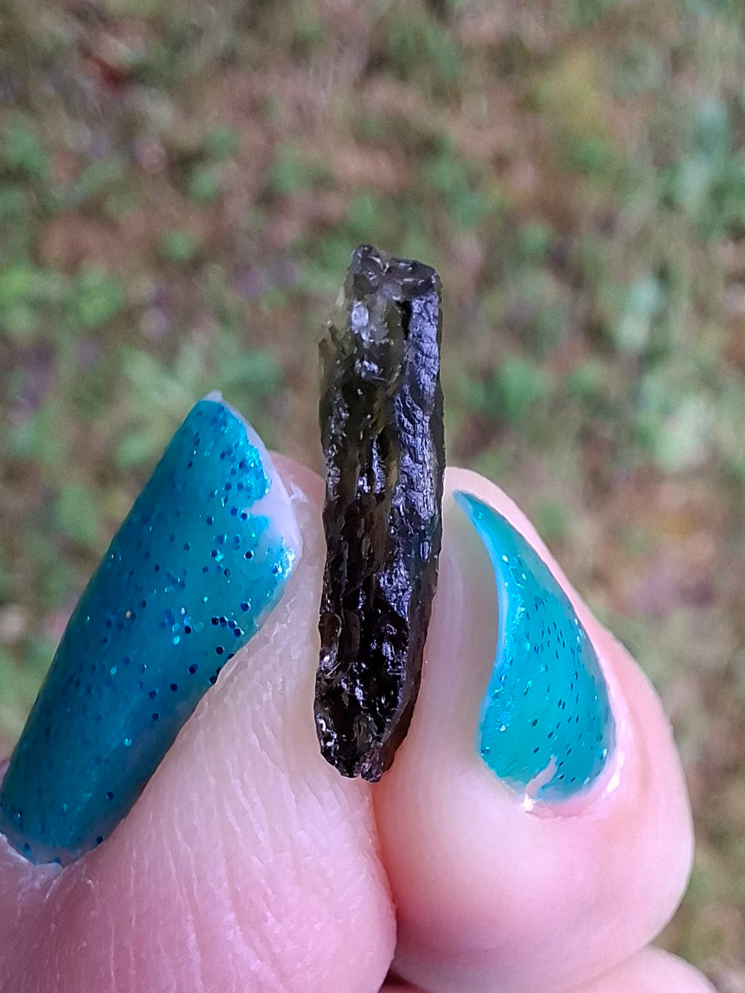 Moldavite Piece, 0.44g, Tektite (Ref: 1420)
