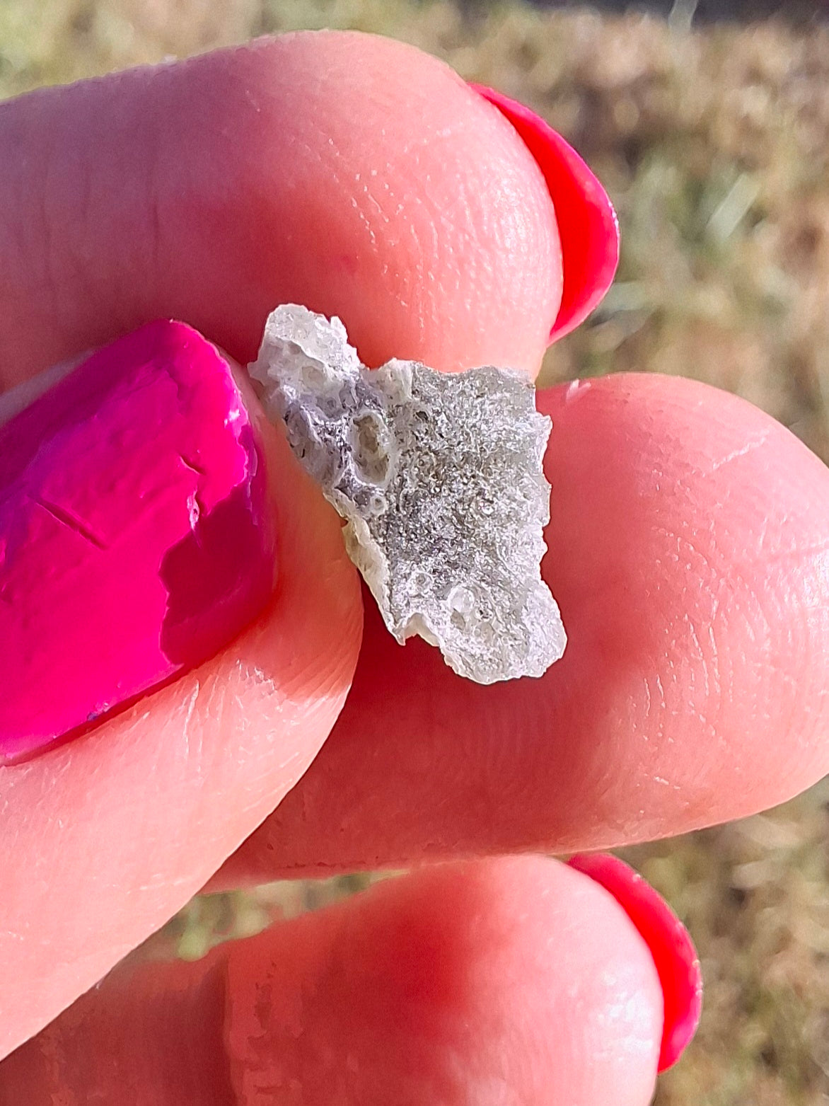 Moldavite Piece, SNOWFLAKE, FROSTED, BRUSNA, 0.64g, Tektite (Ref: 1502)