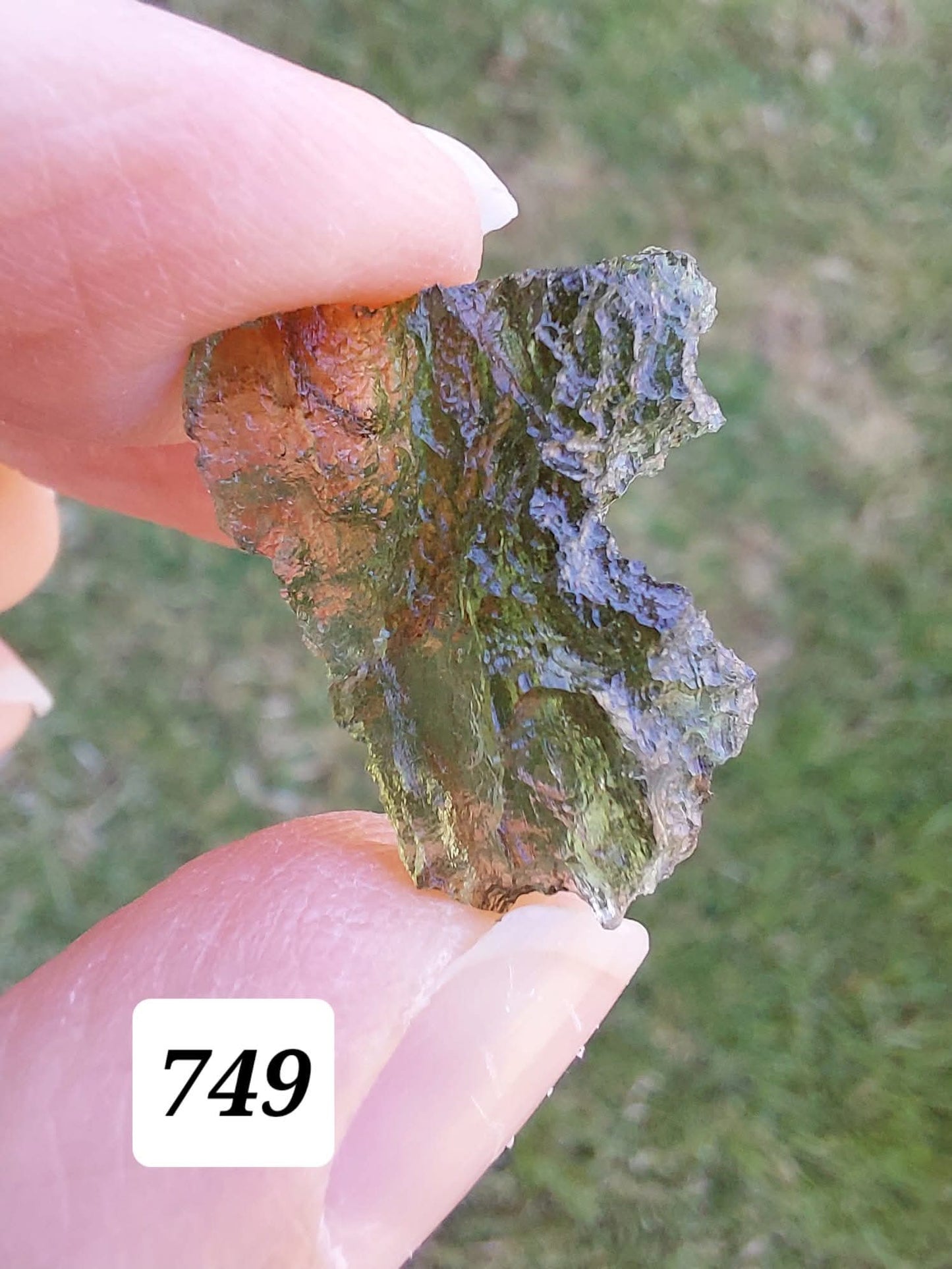 Moldavite Piece, BESEDNICE SKOLA, 1.55g, Tektite (Ref: 749)