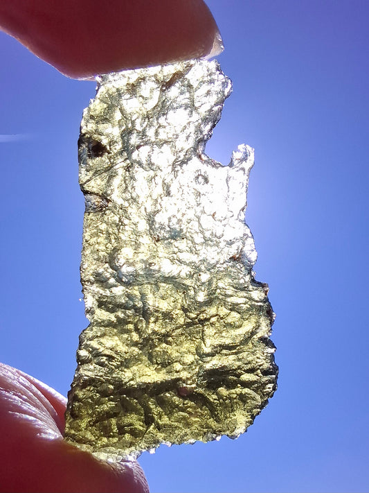 Moldavite Piece, MALY CHLUM, 5.57g, Tektite (Ref: 747)