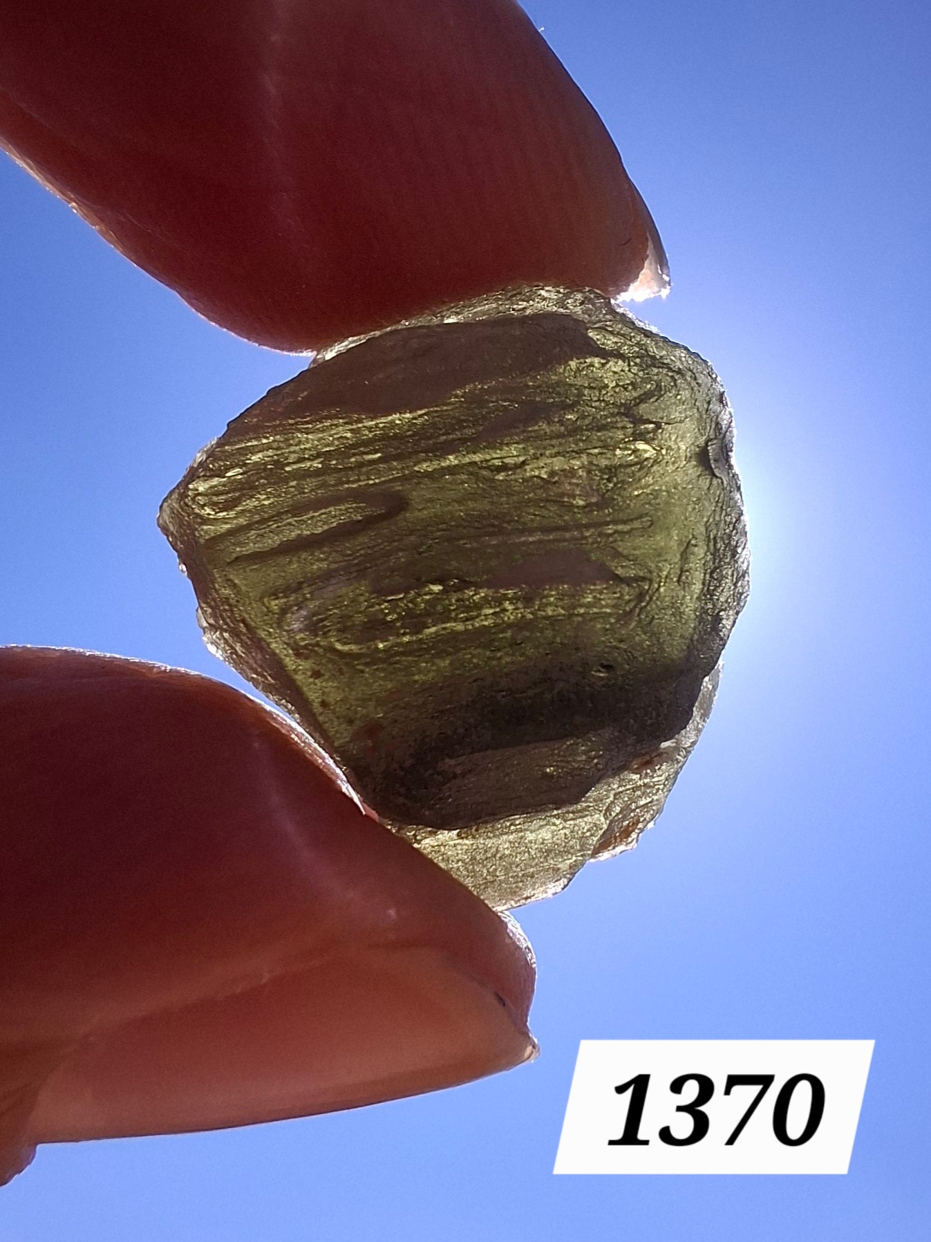 Moldavite Piece, SNOWFLAKE, FROSTED, BARTOCHOV, 3.00g, Tektite (Ref: 1370)