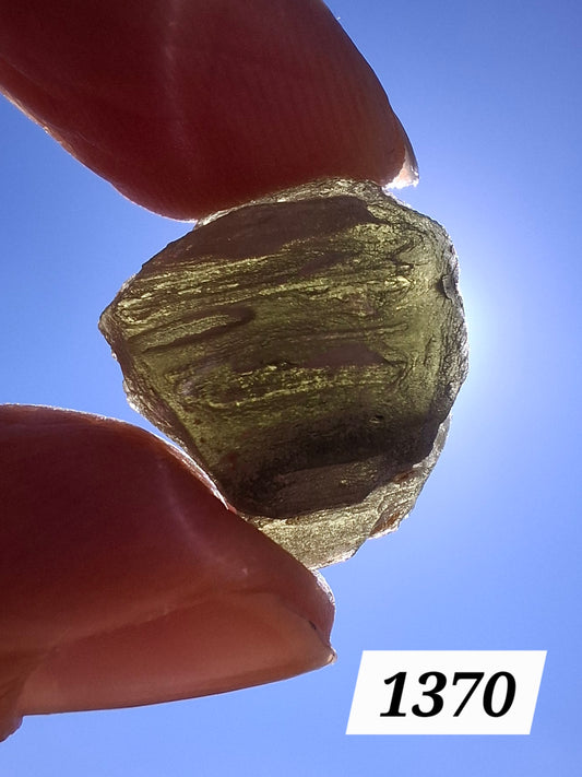 Moldavite Piece, SNOWFLAKE, FROSTED, BARTOCHOV, 3.00g, Tektite (Ref: 1370)