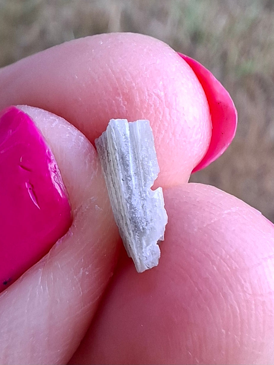 Moldavite tiny piece, SNOWFLAKE, FROSTED, BRUSNA, 0.18g, Tektite (Ref: 1496)