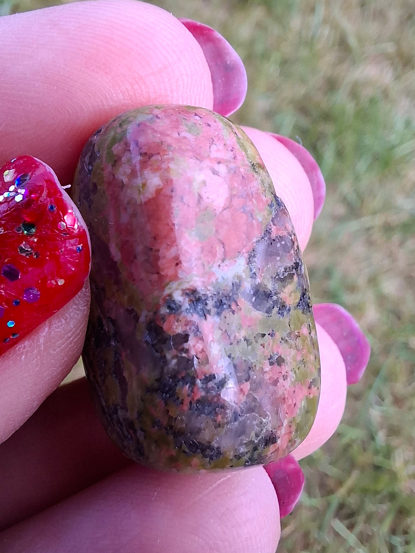 Unakite, Tumble Stone, Crystal (Ref: T179)