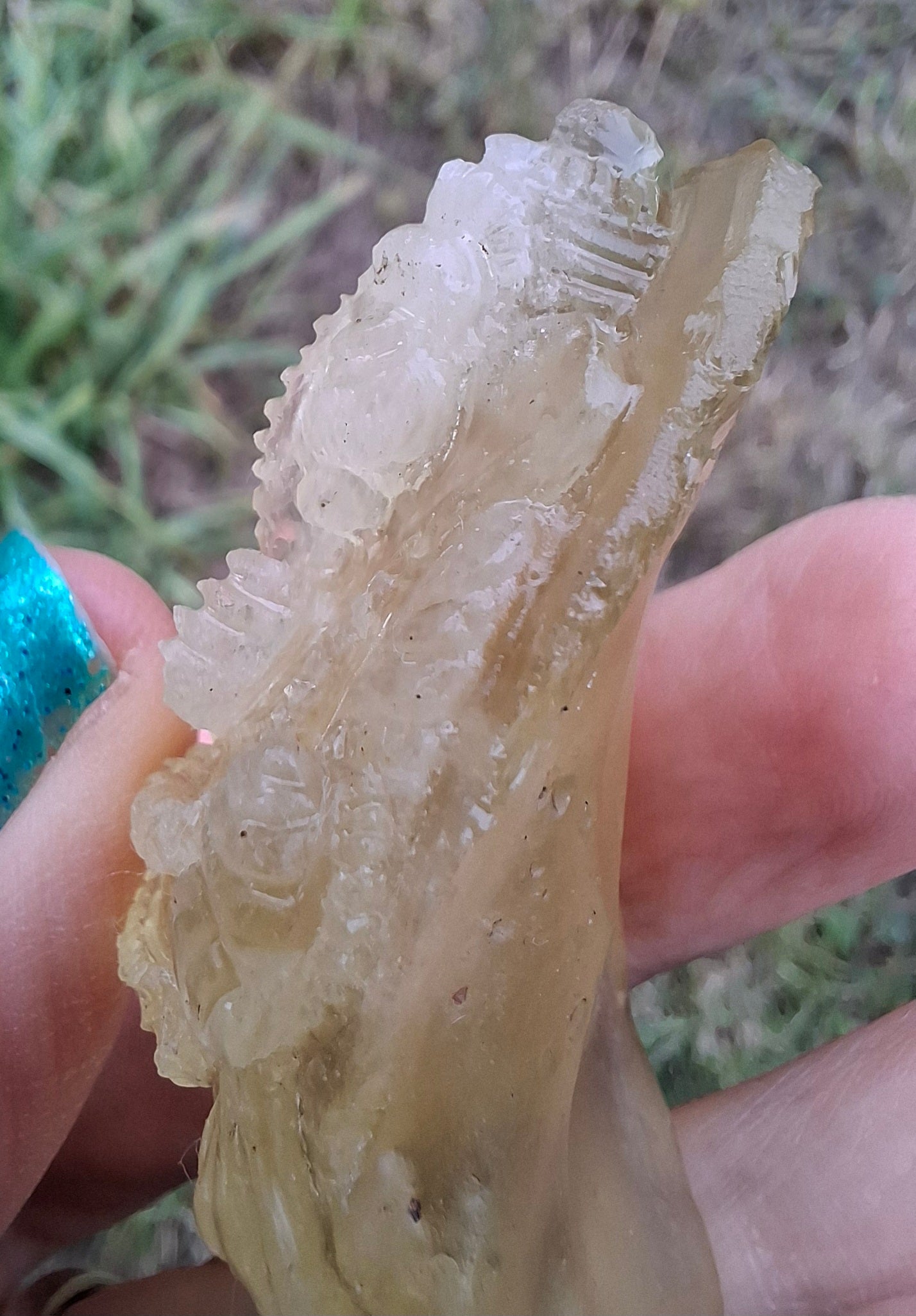 Libyan Desert Glass carving, GANESHA, 26.47g, Tektite (Ref: Ganesha1)