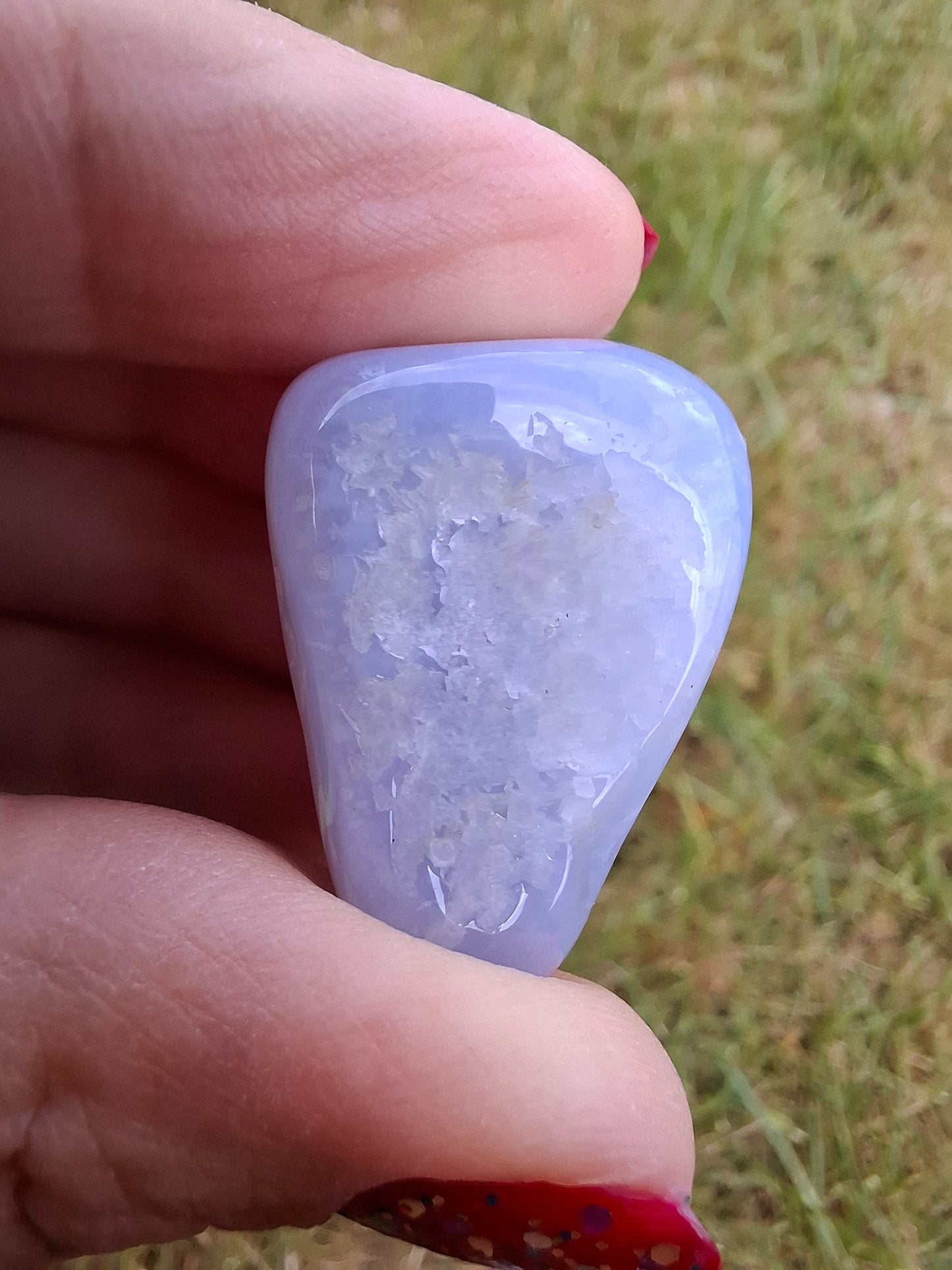 Blue Lace Agate, Tumble Stone, Crystal (Ref: T145)