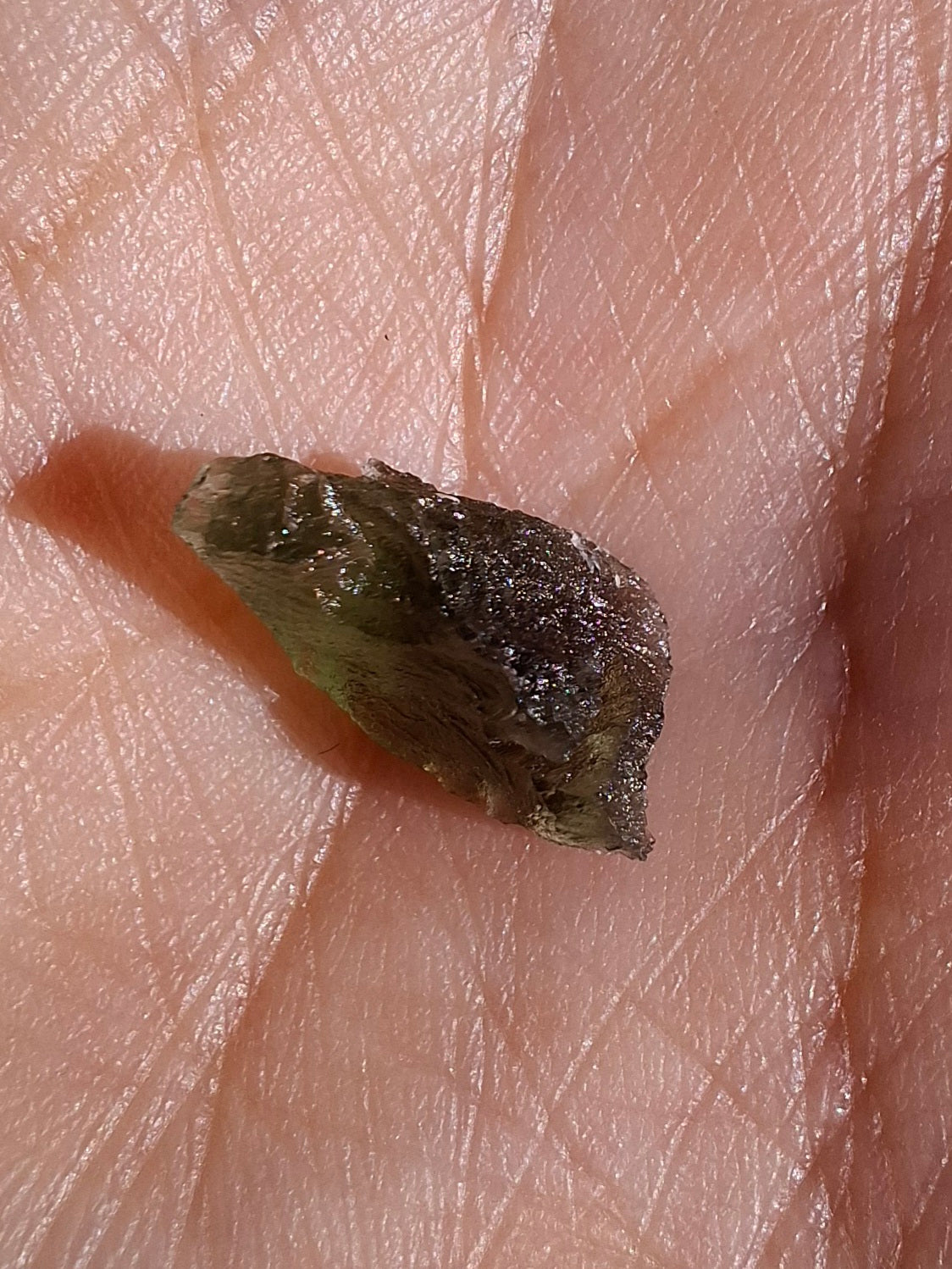 Moldavite Piece, 0.51g, Tektite (Ref: 1450)
