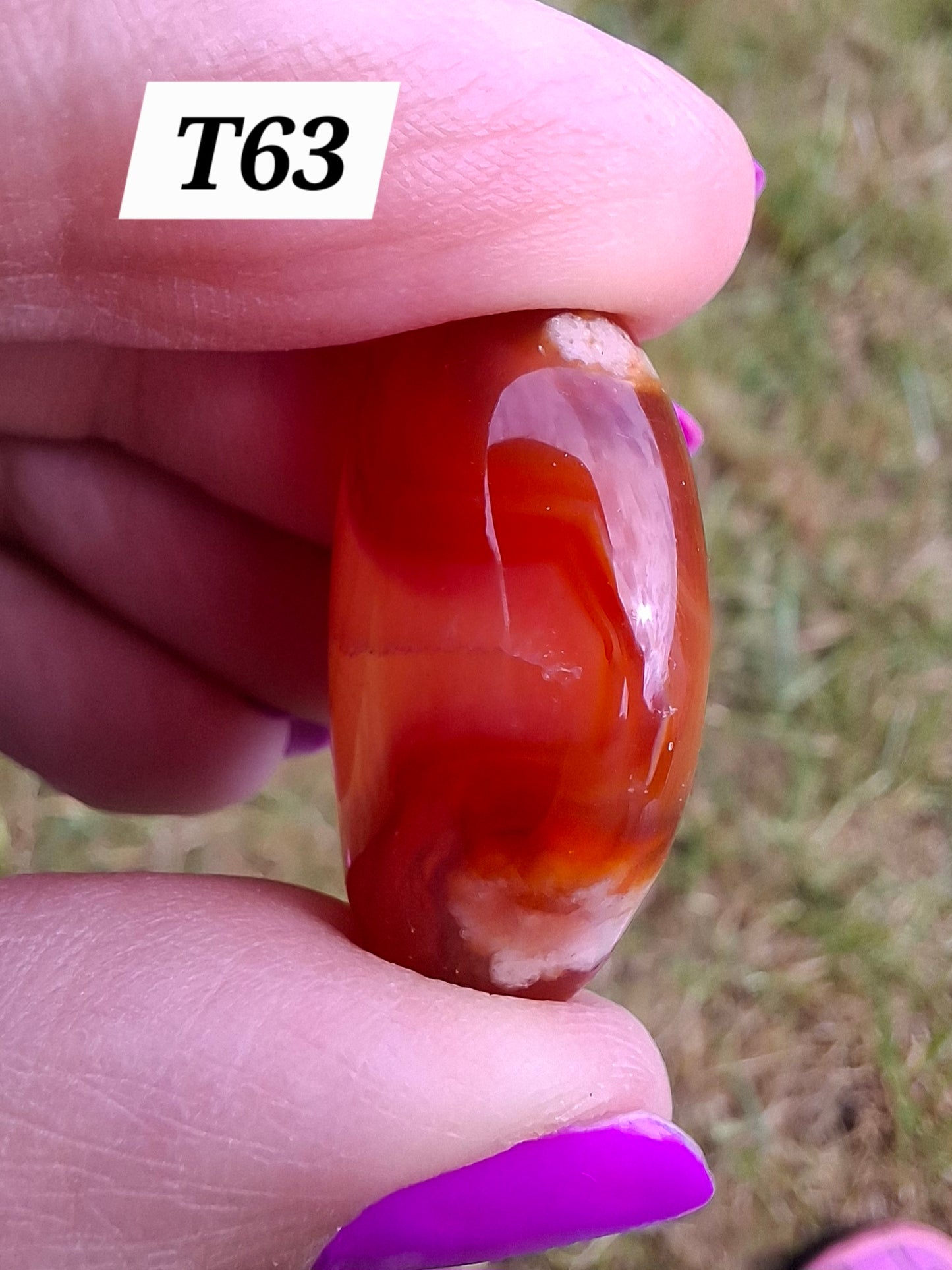 Carnelian, Tumble Stone, Crystal (Ref: T63)