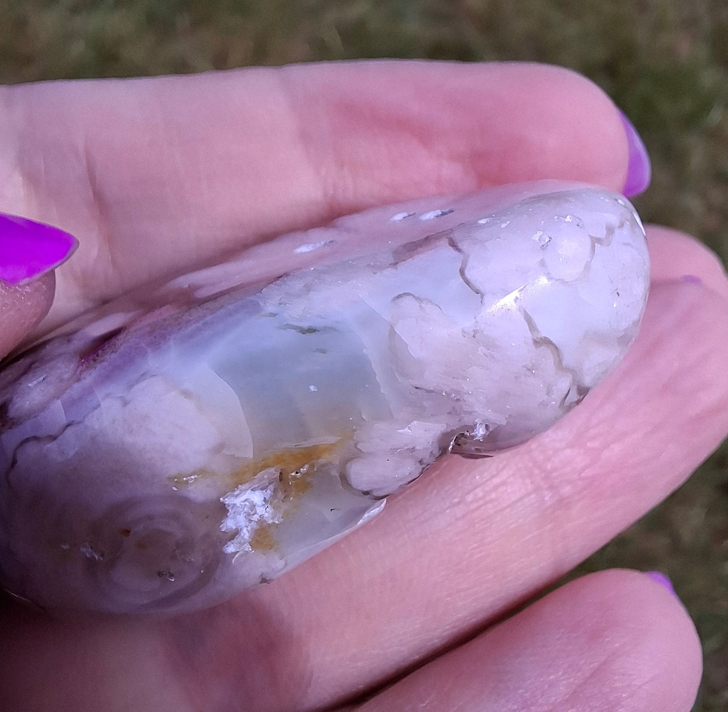 Flower Agate, Tumble Stone, Crystal (Ref: T69)