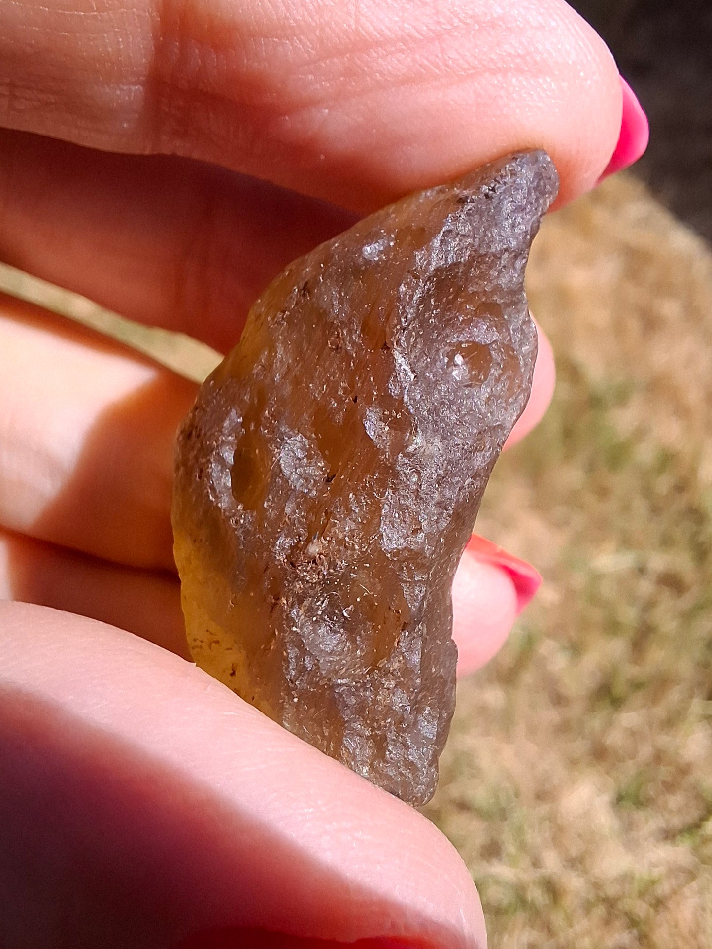 Libyan Desert Glass (darker) Piece, 11.69g, Tektite (Ref: L1366)