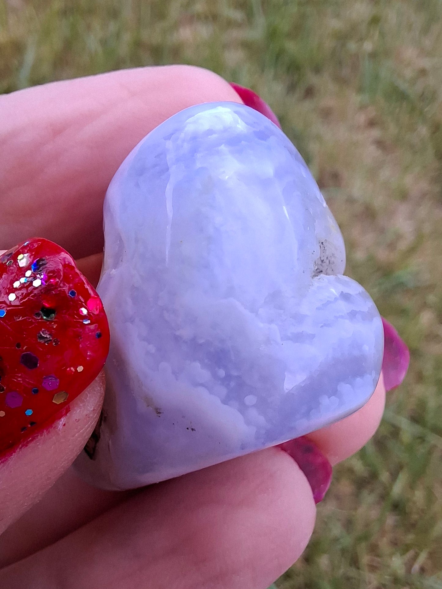 Blue Lace Agate, Tumble Stone, Crystal (Ref: T141)