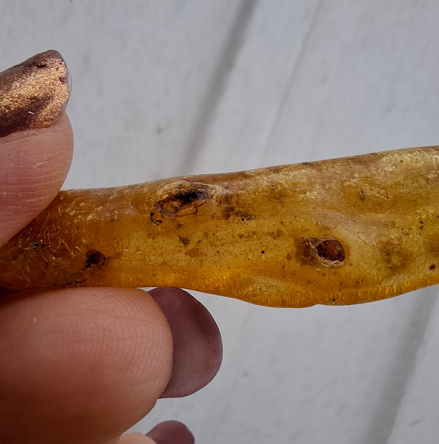 Copal Young Amber with INSECTS inside, 5.07g, Fossil (Ref: CA35)