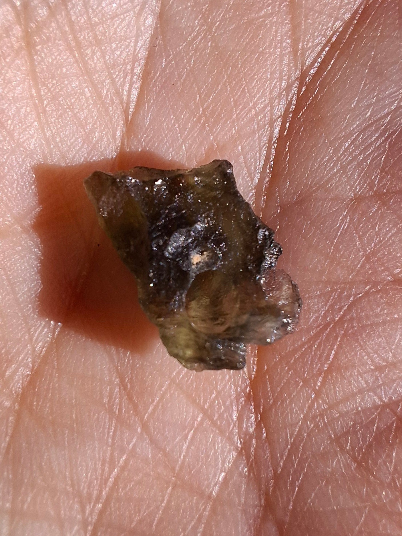 Moldavite Piece, 0.82g, Tektite (Ref: 1454)