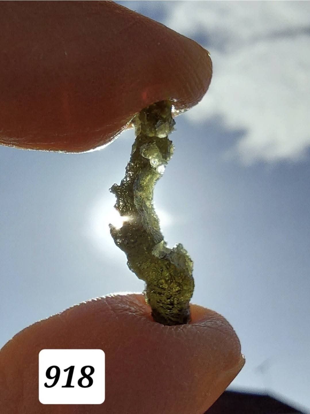 Moldavite Piece, 0.90g, Tektite (Ref: 918)