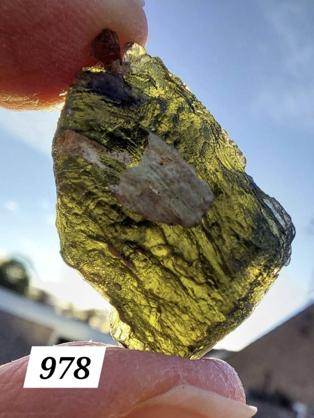 Moldavite Piece, NESMEN HURKA, 8.81g, Tektite (Ref: 978)