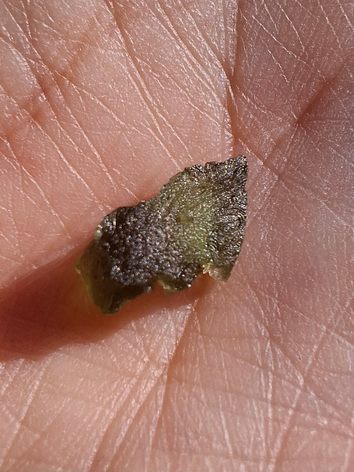 Moldavite small Piece, 0.39g, Tektite (Ref: 1431)