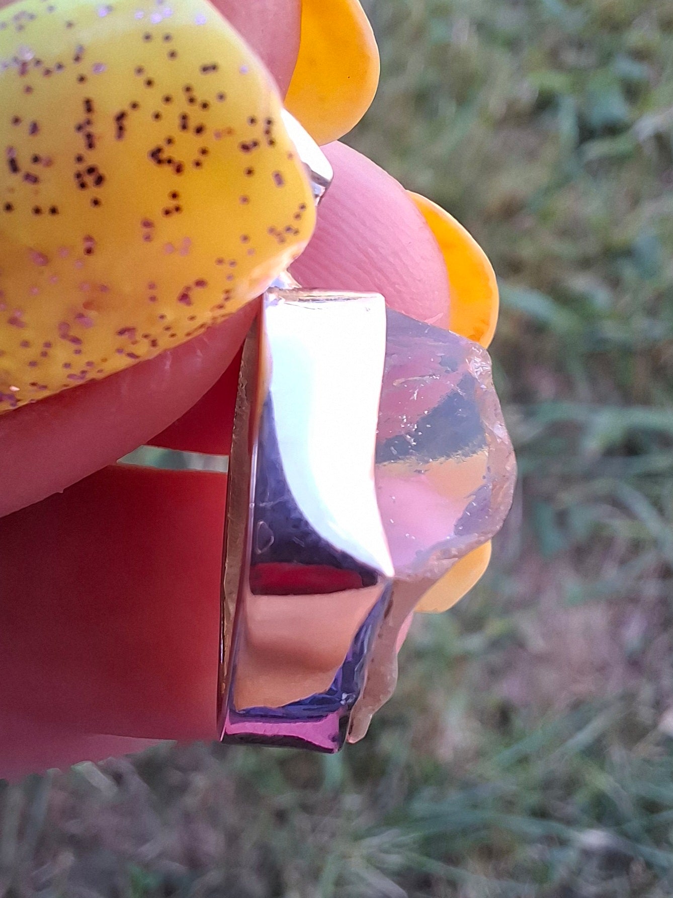 Libyan Desert Glass Pendant, 925 Silver, Tektite (Ref: LP97)