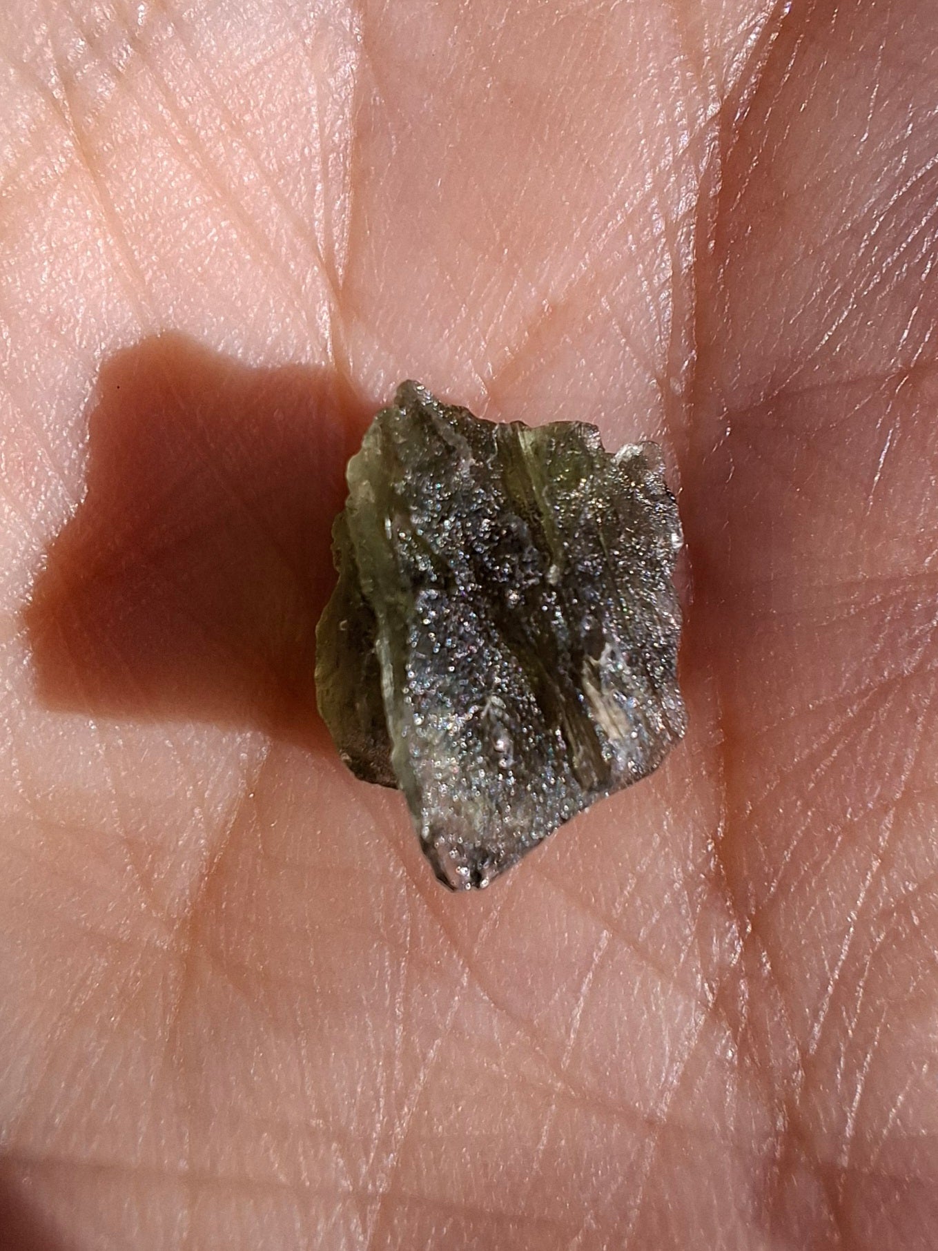 Moldavite Piece, 0.84g, Tektite (Ref: 1445)