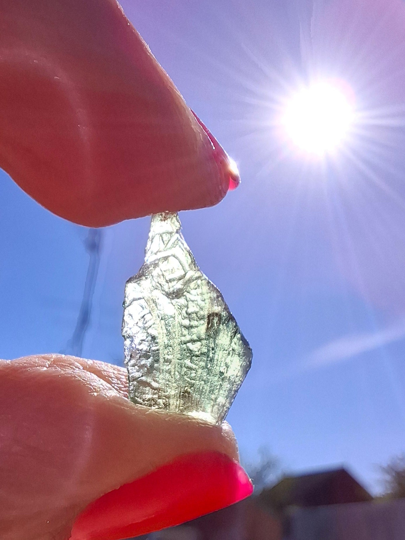 Moldavite Piece, 0.65g, Tektite (Ref: 1404)