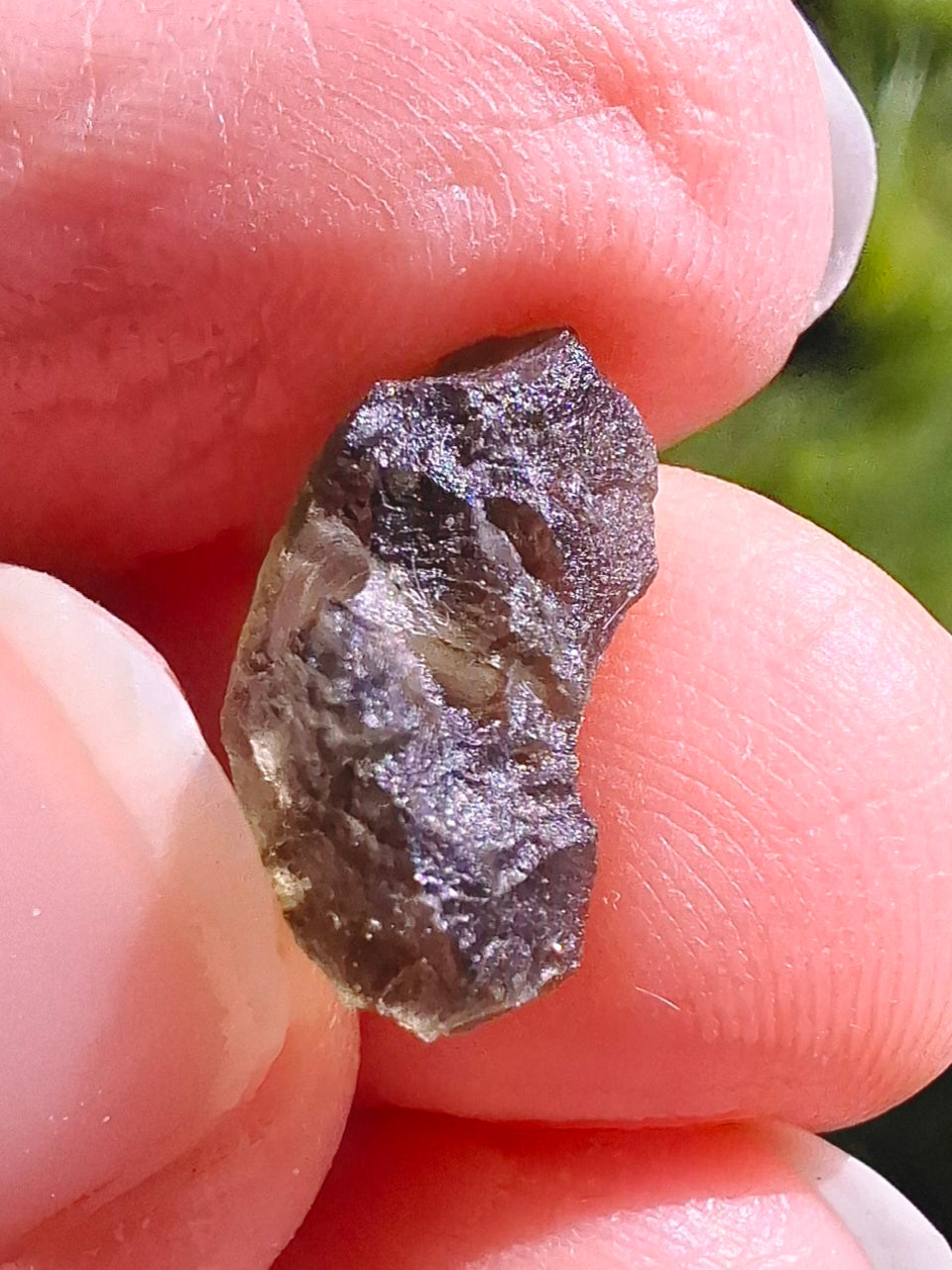 DRILLED, Moldavite Piece, 0.96g, Tektite (Ref: D27)
