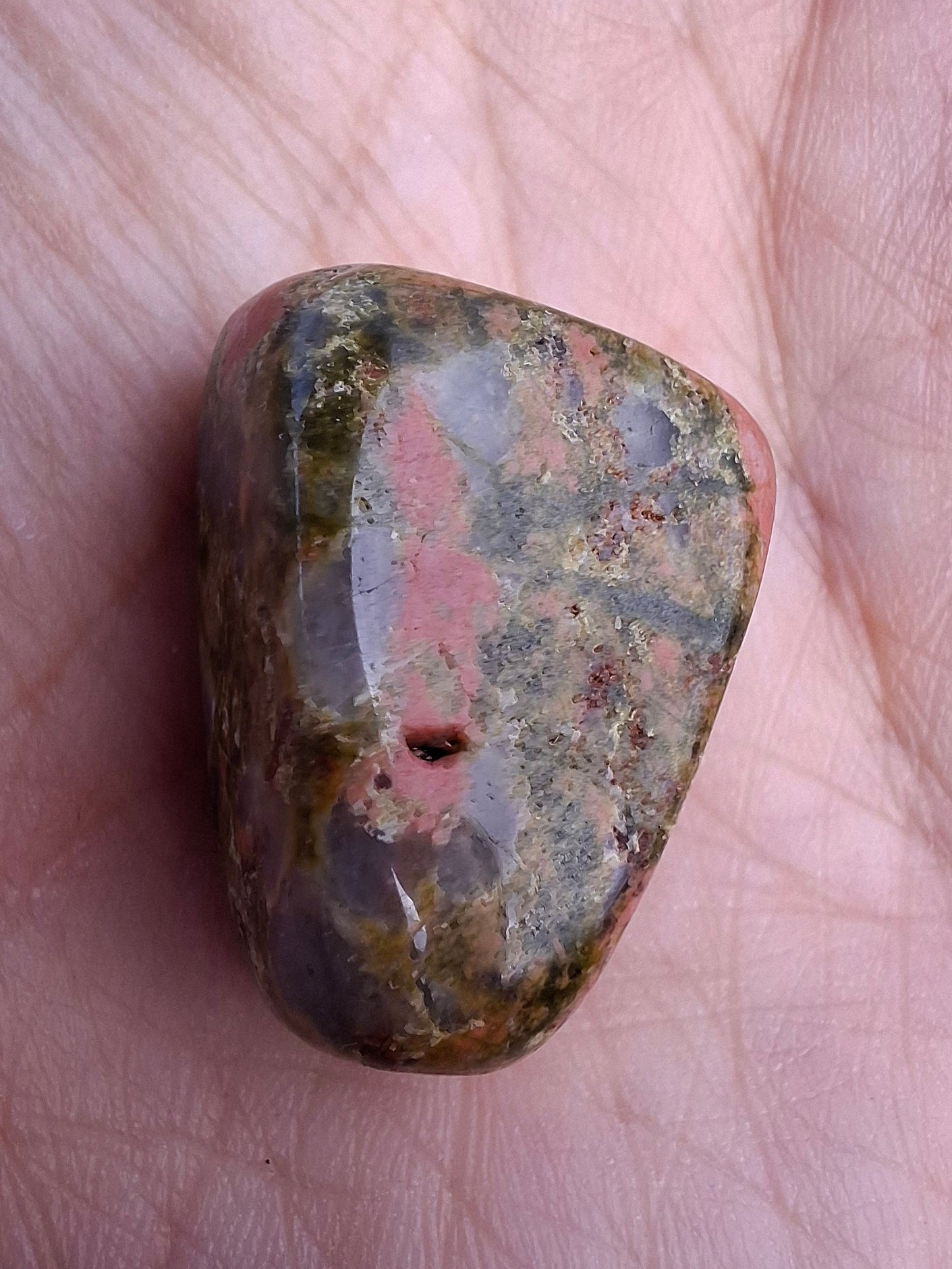 Unakite, Tumble Stone, Crystal (Ref: T185)
