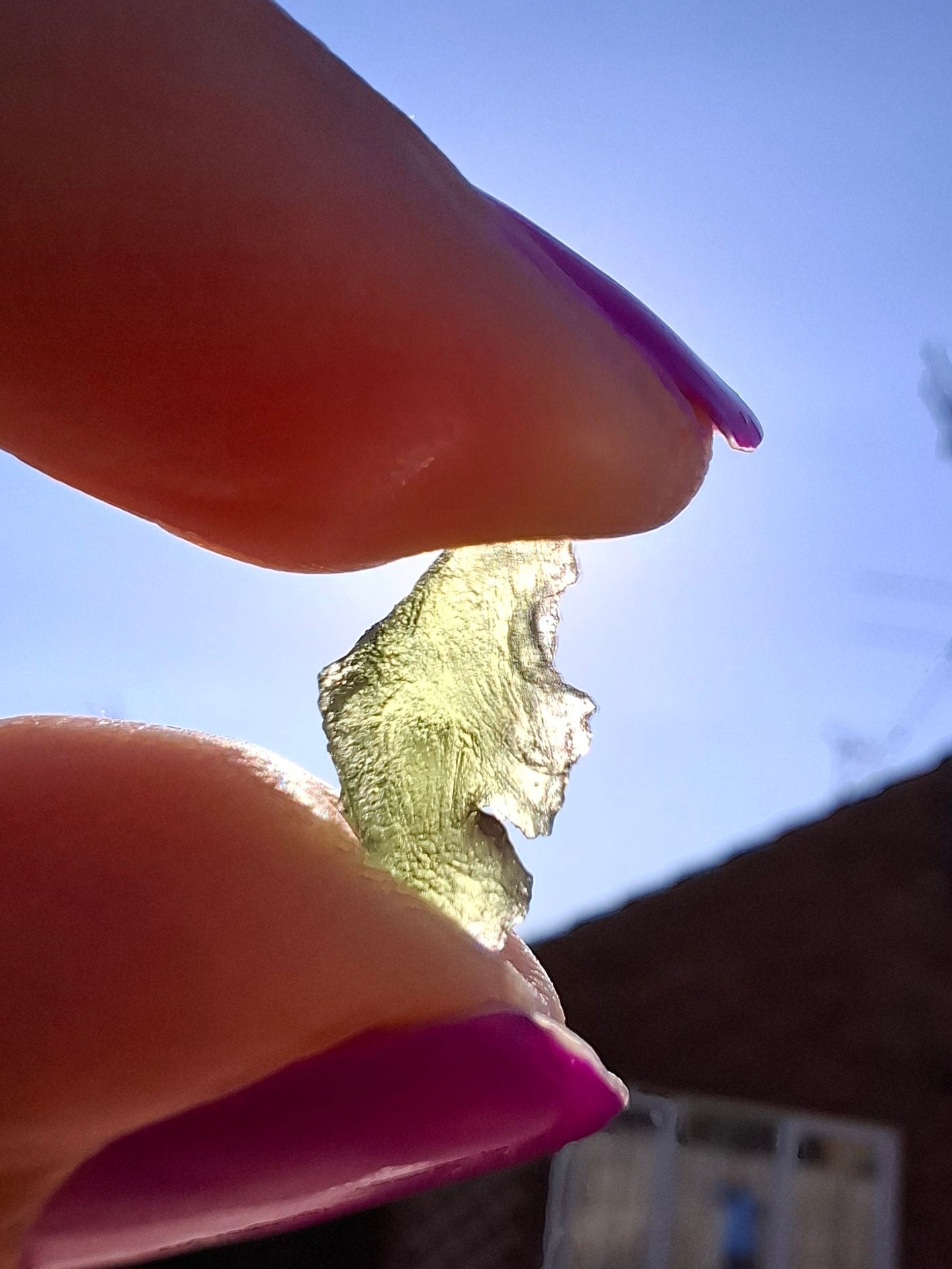 Moldavite Piece, 0.51g, Tektite (Ref: 1450)