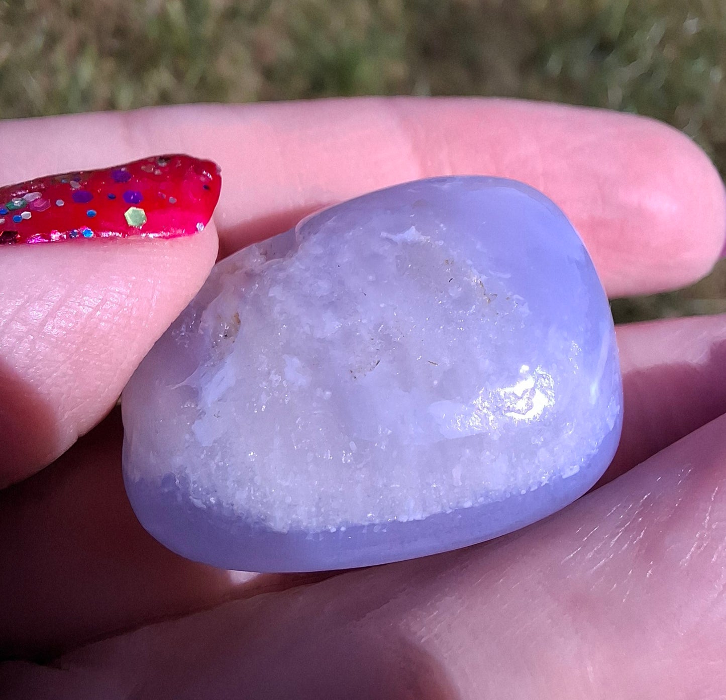 Blue Lace Agate, Tumble Stone, Crystal (Ref: T137)