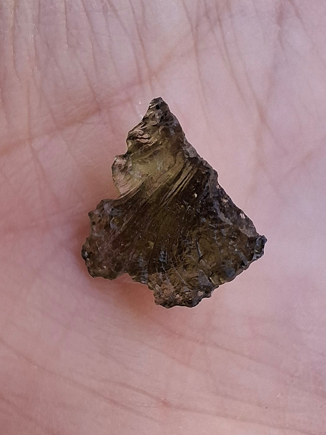 Moldavite Piece, 0.72g, Tektite (Ref: 1379)