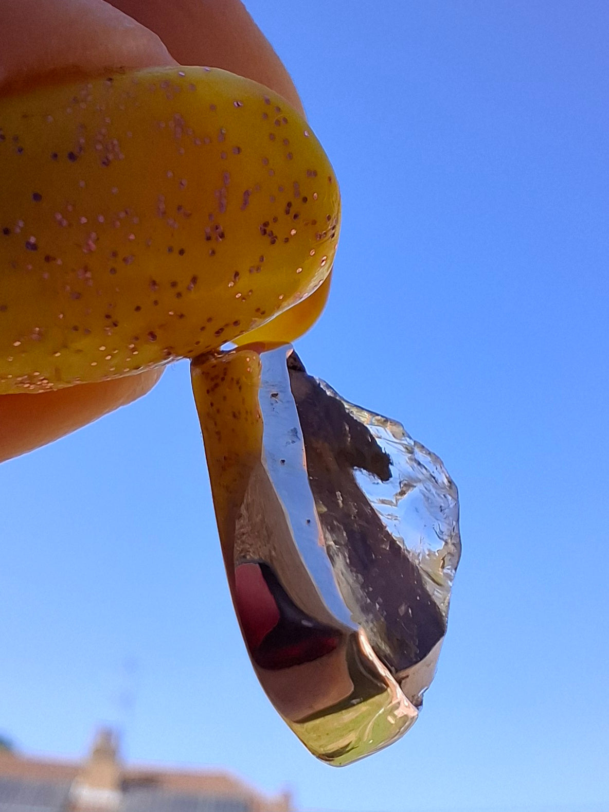 Libyan Desert Glass Pendant, 925 Silver, Tektite (Ref: LP101)