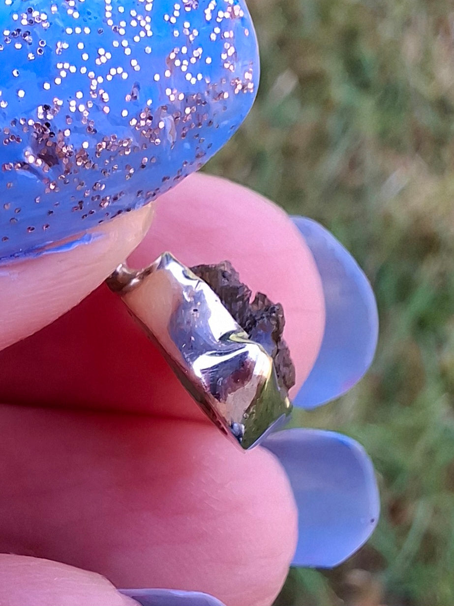 Moldavite Pendant, 925 Silver, Tektite (Ref: P37)