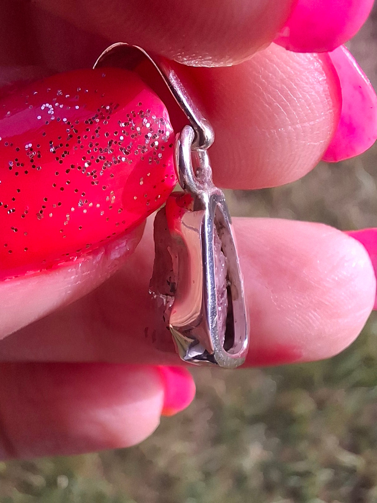 Pink Tourmaline Pendant, 925 Silver, Crystal (Ref: PT95)