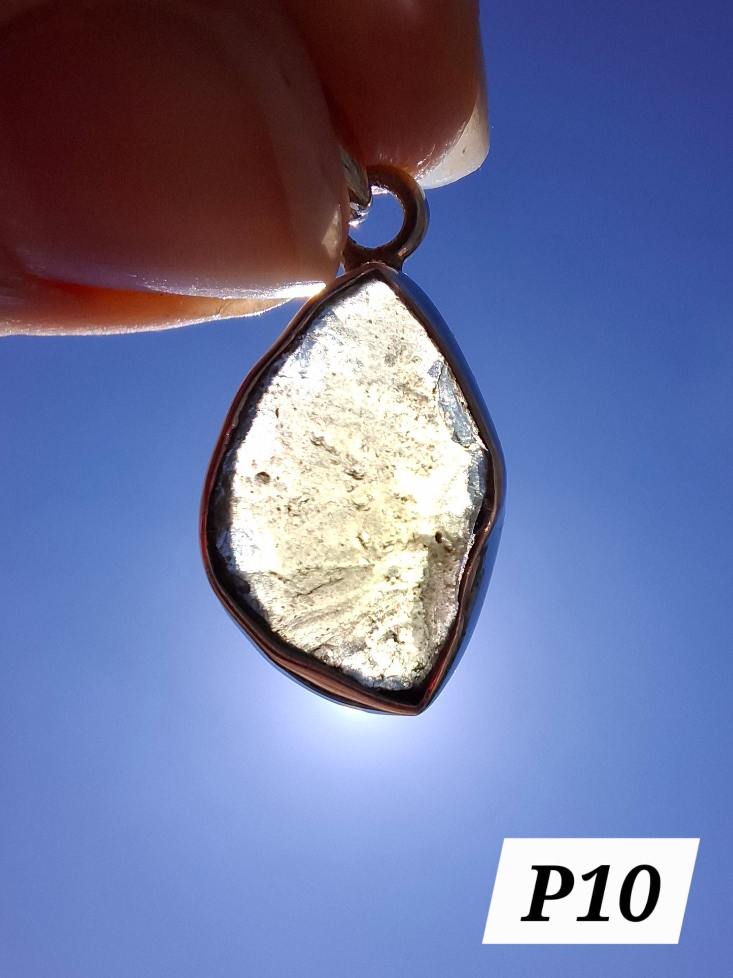 Moldavite Pendant, 925 Silver, Tektite (Ref: P10)