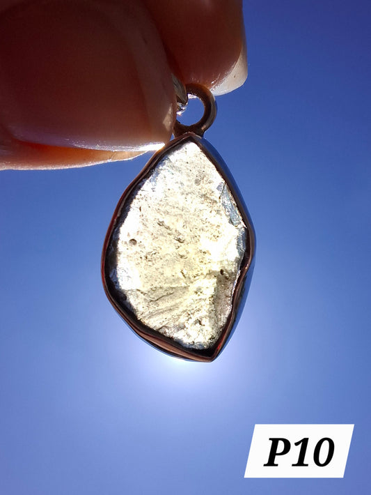 Moldavite Pendant, 925 Silver, Tektite (Ref: P10)