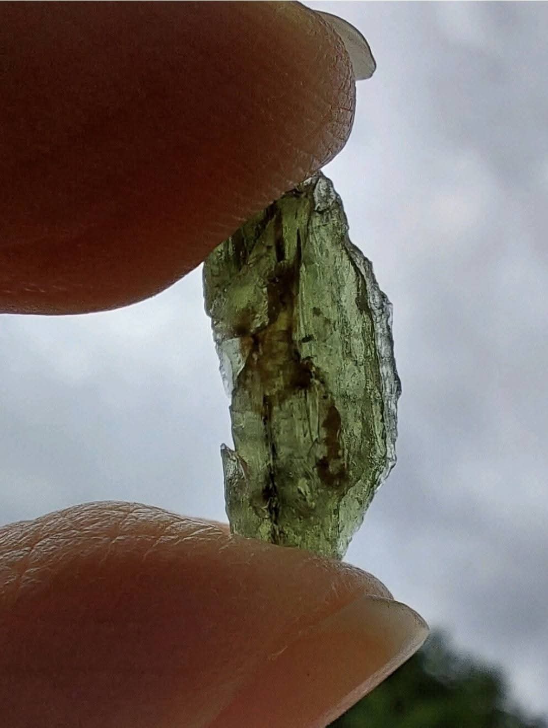 Moldavite Piece, 0.70g, Tektite (Ref: E214)