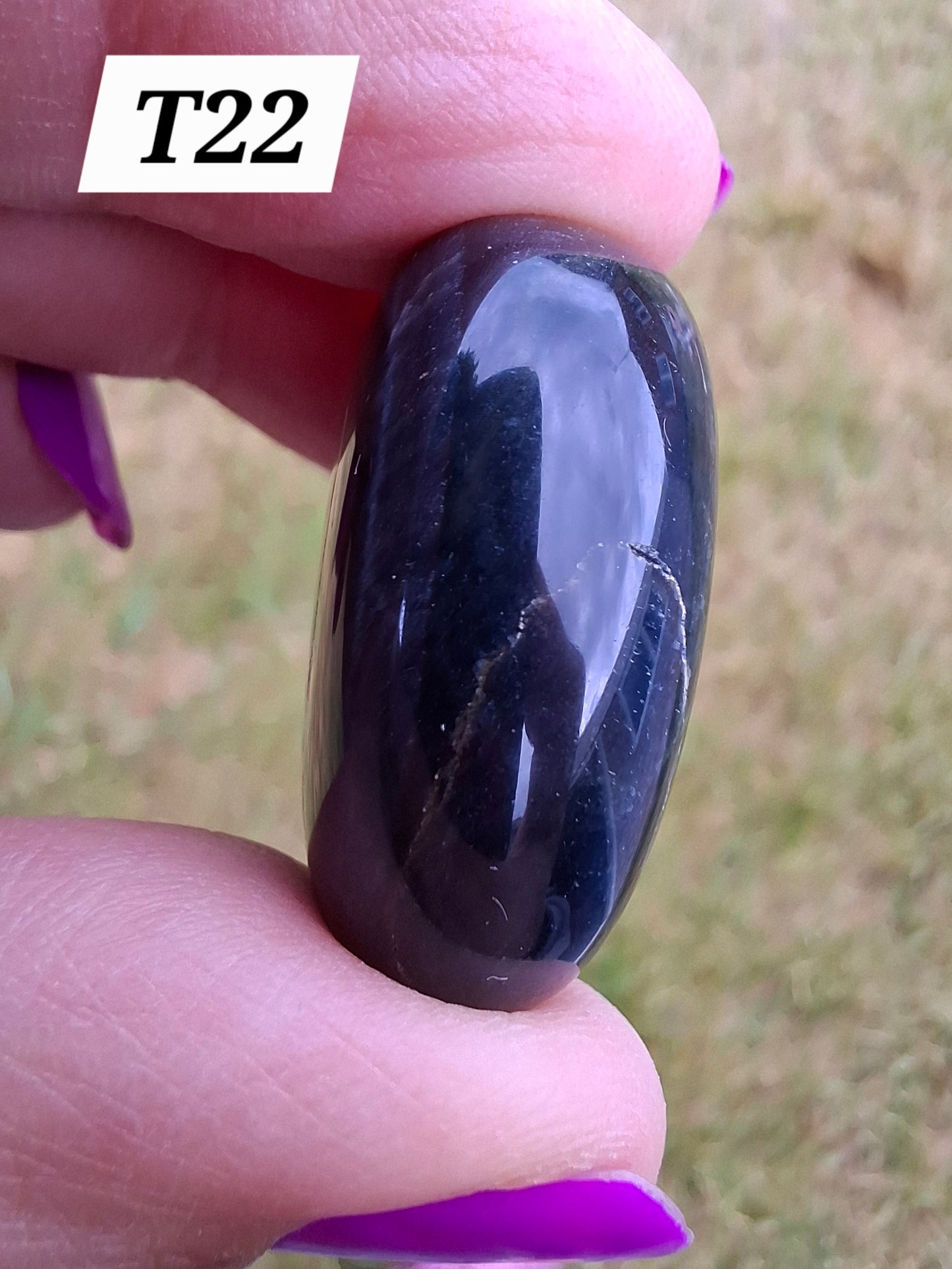 Blue Tigers Eye, Tumble Stone, Crystal (Ref: T22)