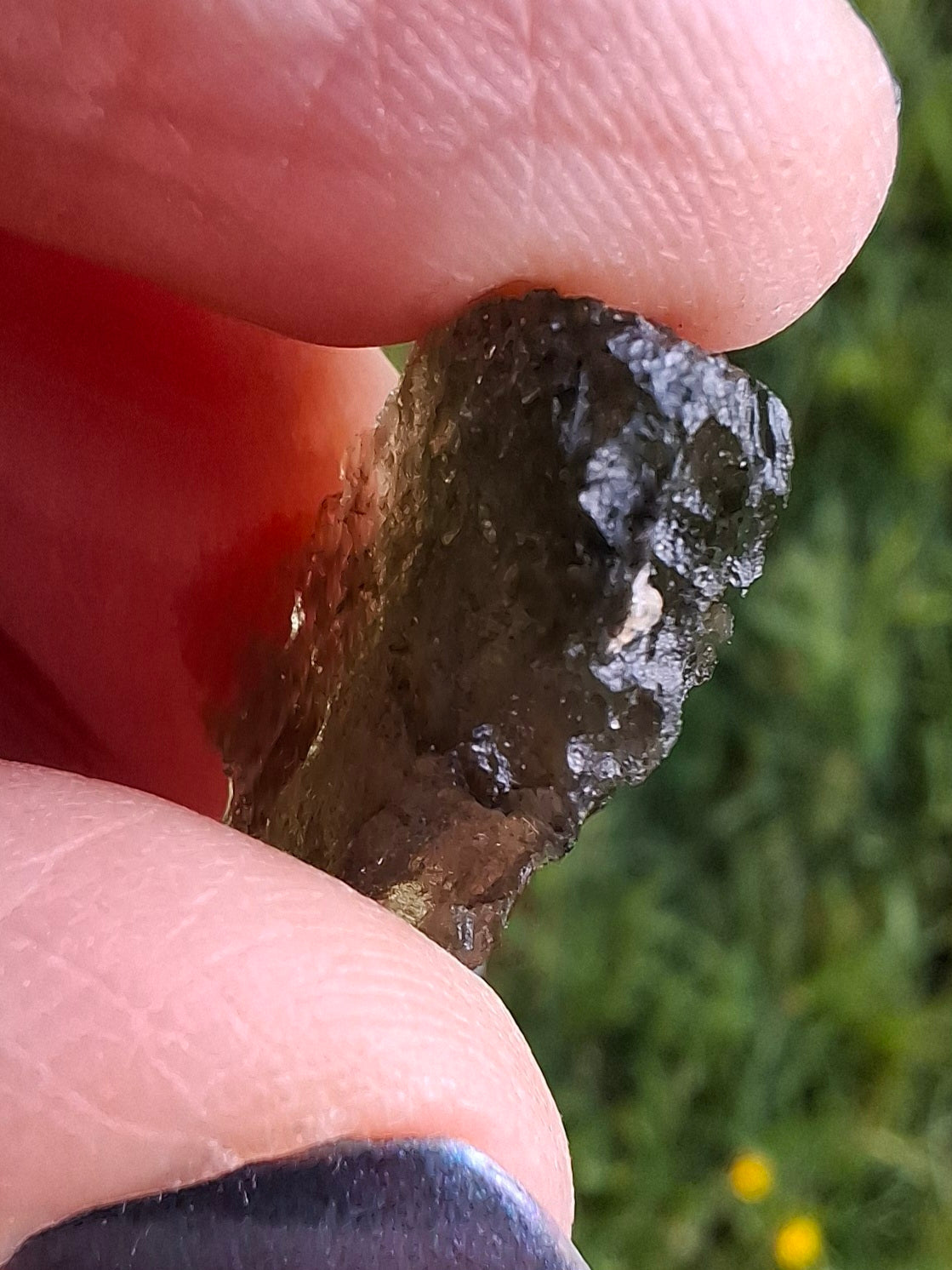 Moldavite Piece, NESMEN LES, 1.90g, Tektite (Ref: 848)